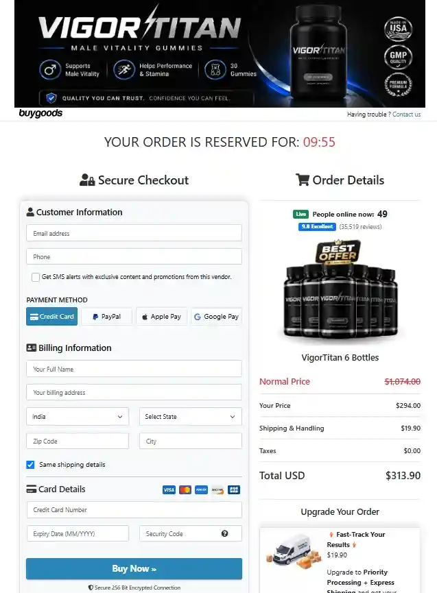 Vigor Titan Vigor Titan Order Page